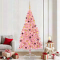 Künstlicher vorbeleuchteter Weihnachtsbaum Rosa 210 cm PVC
