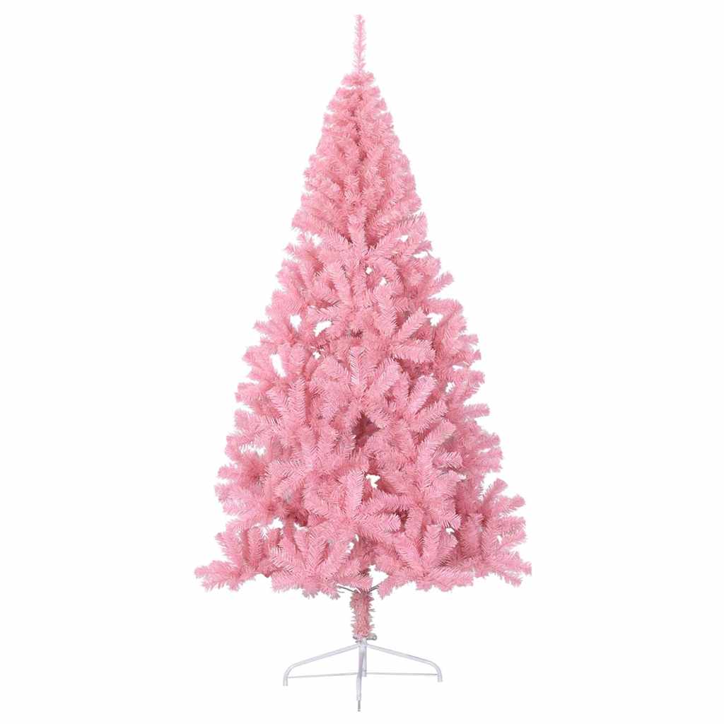 Künstlicher vorbeleuchteter Weihnachtsbaum Rosa 210 cm PVC