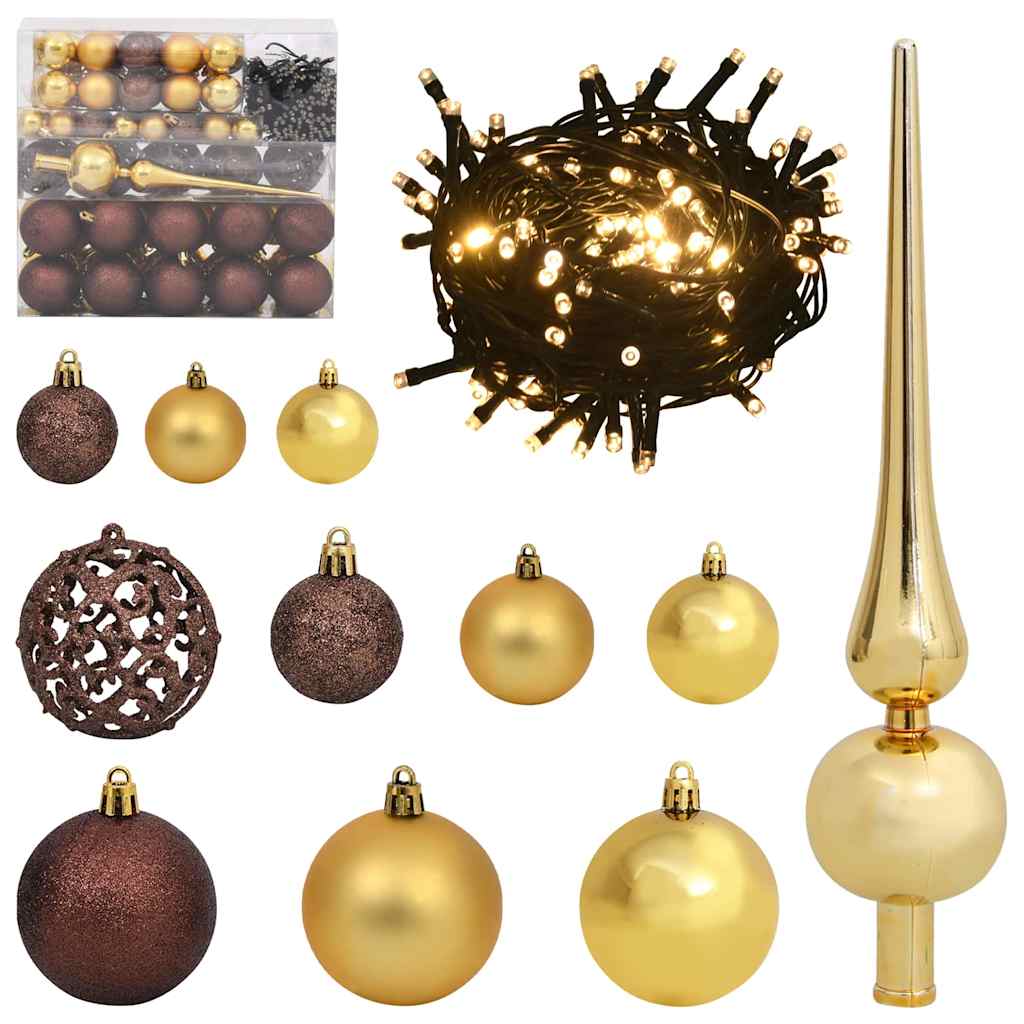 Künstlicher vorbeleuchteter Weihnachtsbaum Schwarz 210 cm PVC