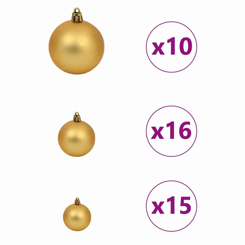 Künstlicher vorbeleuchteter Weihnachtsbaum Schwarz 210 cm PVC
