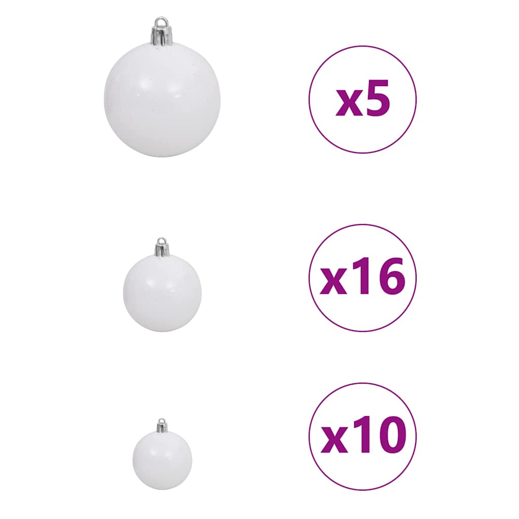 Künstlicher vorbeleuchteter Weihnachtsbaum Schwarz 210 cm PVC