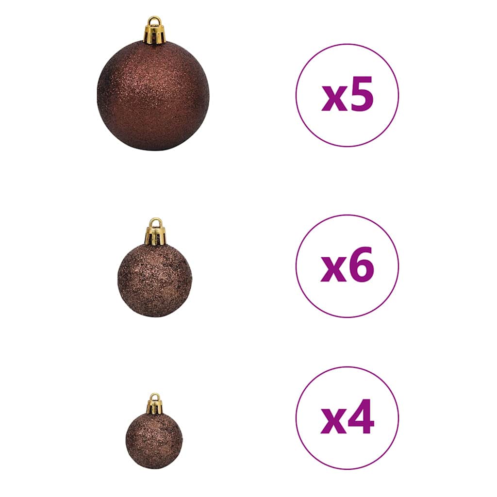 Künstlicher vorbeleuchteter Weihnachtsbaum Silber 120 cm PET