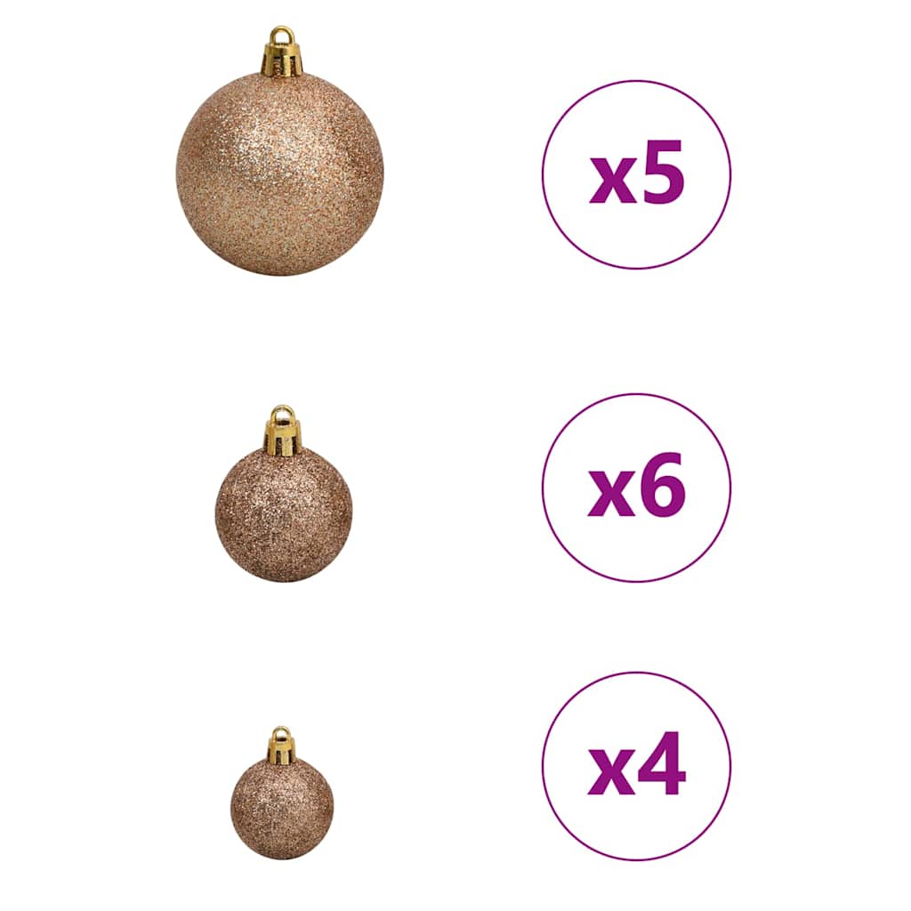 Künstlicher vorbeleuchteter Weihnachtsbaum Silber 120 cm PET