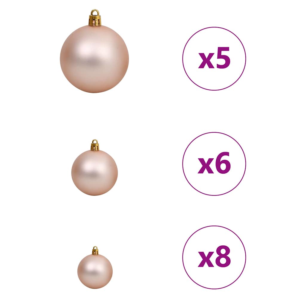 Künstlicher vorbeleuchteter Weihnachtsbaum Silber 120 cm PET