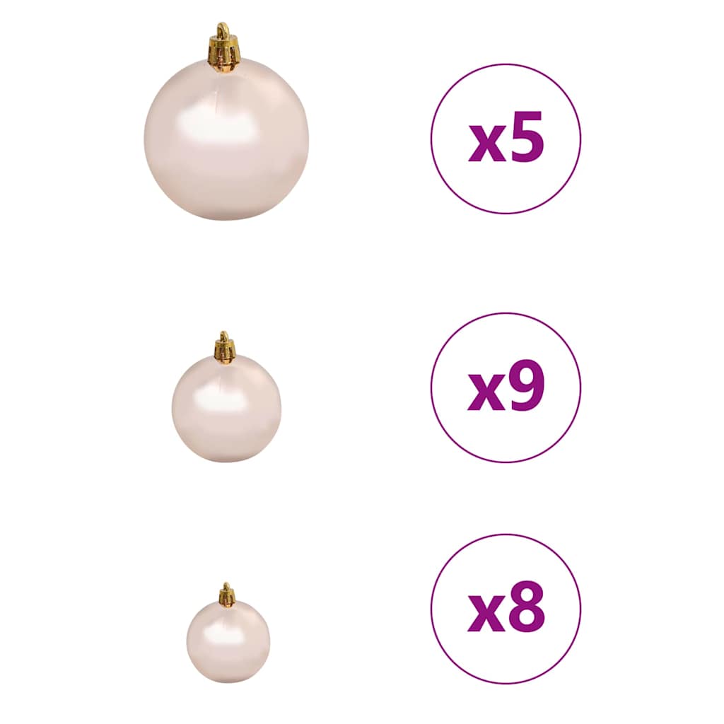 Künstlicher vorbeleuchteter Weihnachtsbaum Silber 150 cm PET