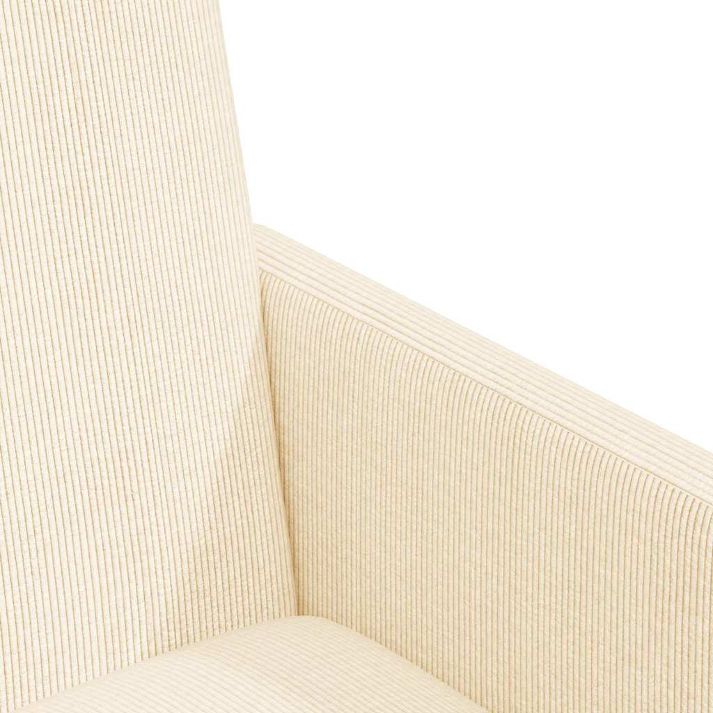 Esszimmerstühle mit Rollen 2 pcs Creme 57 x 66 x 94 cm