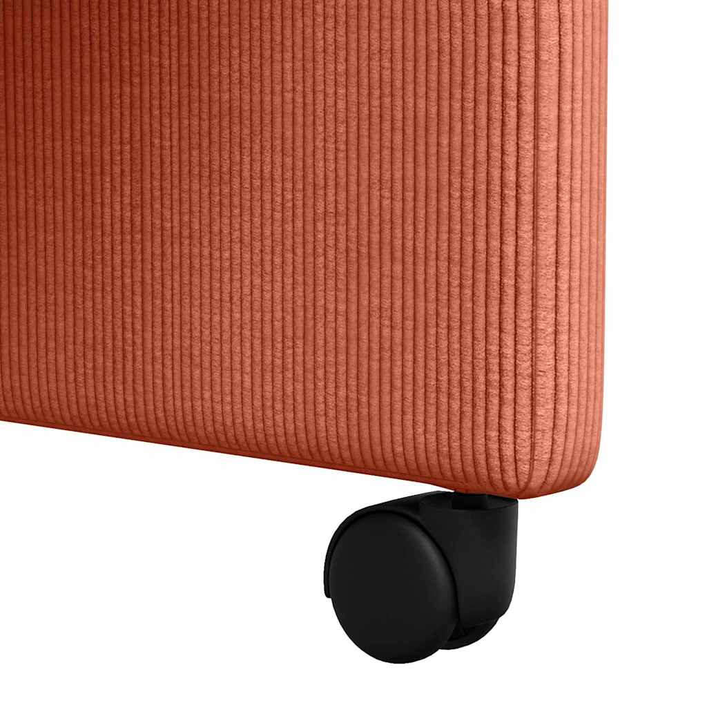 Esszimmerstühle mit Rollen 2 pcs Rot orange 57 x 66 x 94 cm