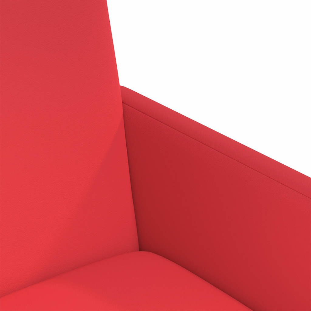 Esszimmerstühle mit Rollen 2 pcs Rot 57 x 66 x 94 cm Kunstleder