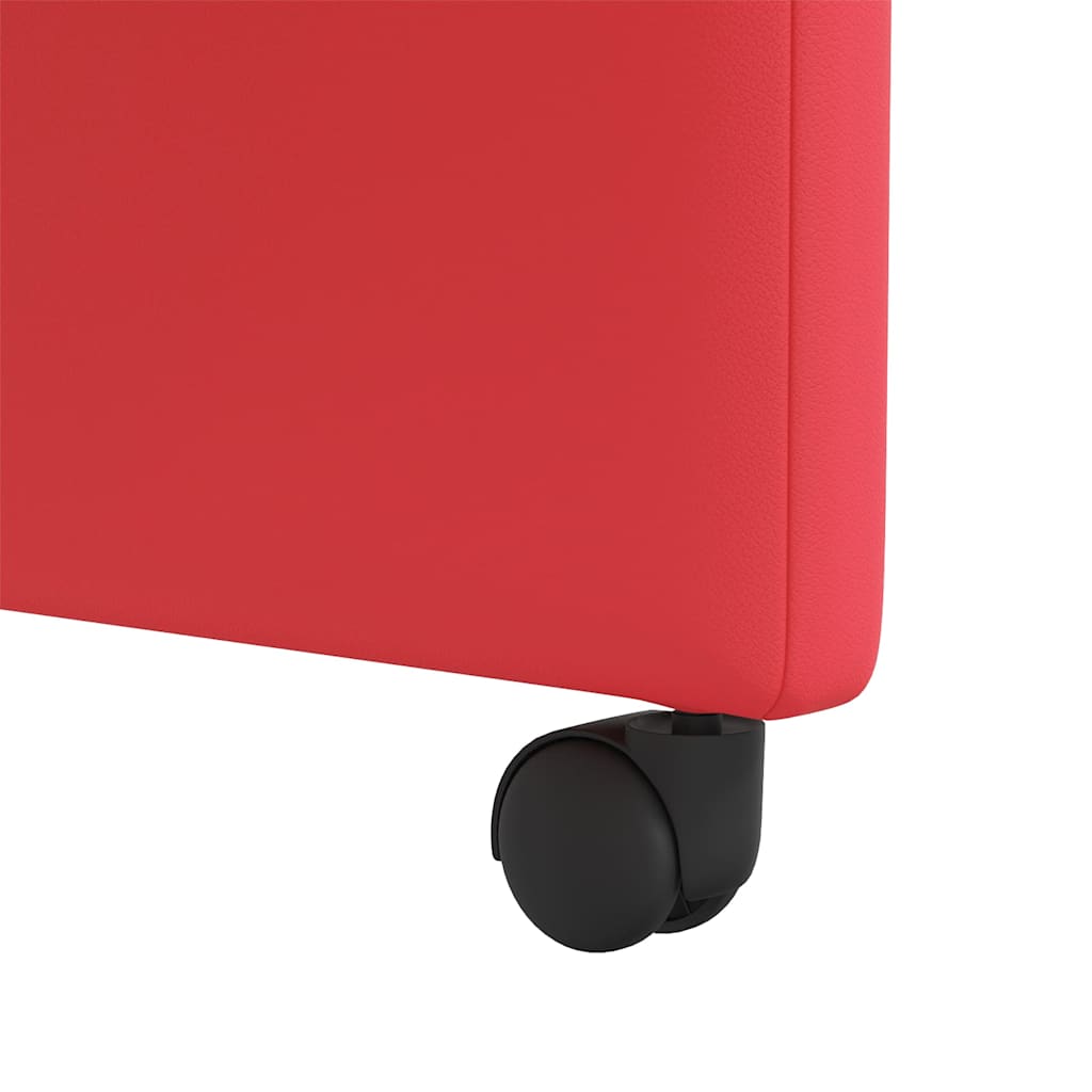 Esszimmerstühle mit Rollen 2 pcs Rot 57 x 66 x 94 cm Kunstleder