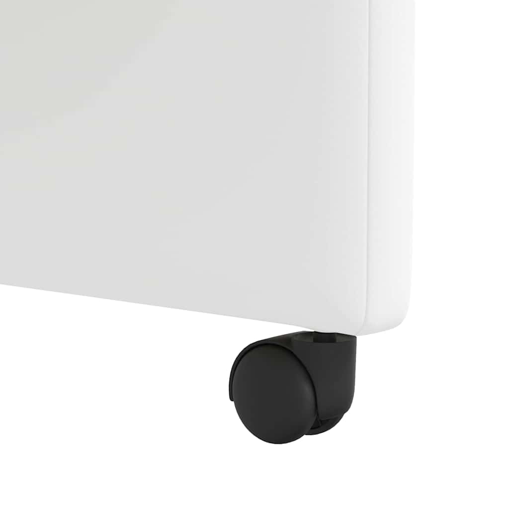 Esszimmerstühle mit Rollen 2 pcs Weiß 57 x 66 x 94 cm