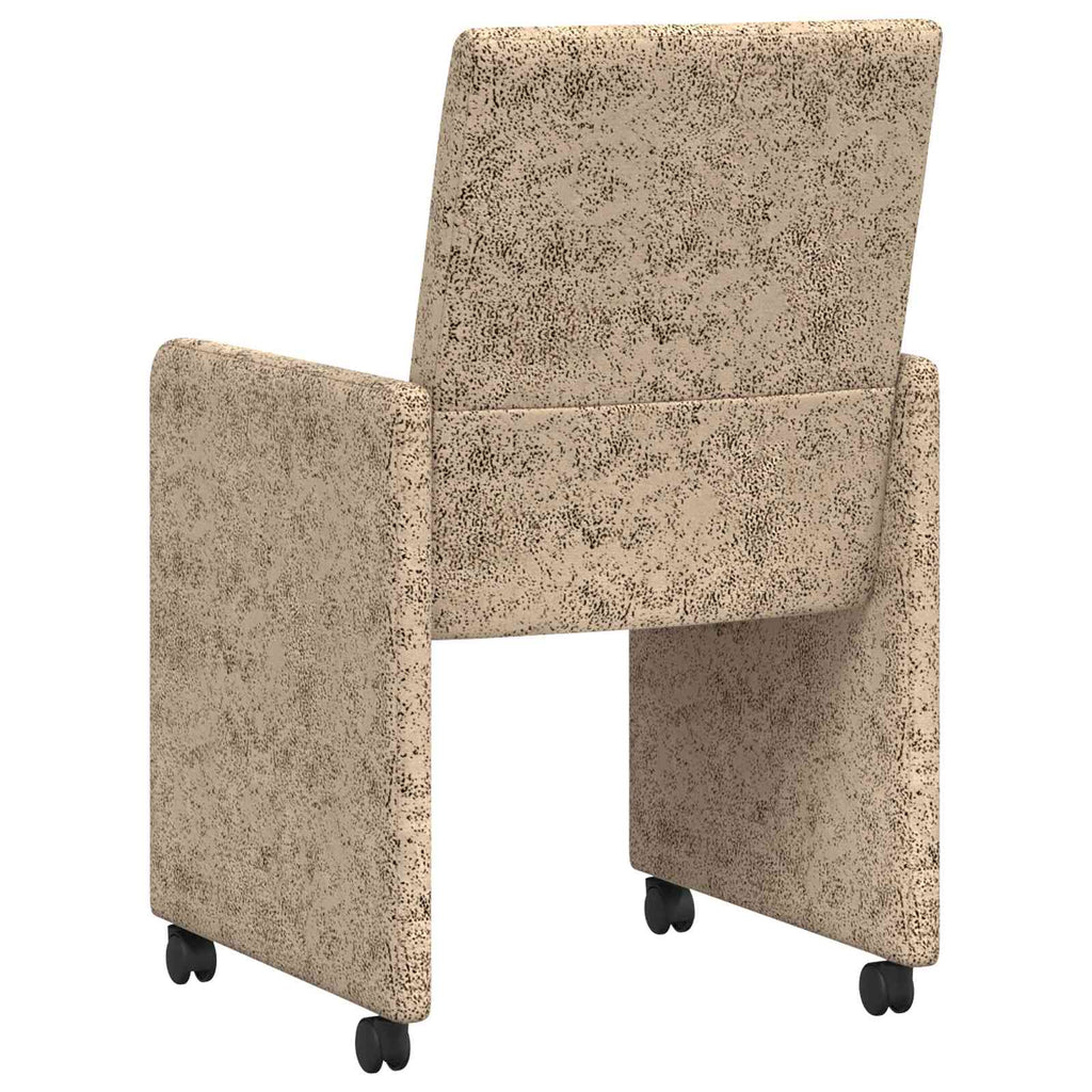 Esszimmerstühle mit Rollen 2 pcs Hellgrau 57 x 66 x 94 cm