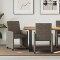 Esszimmerstühle mit Rollen 2 pcs Dunkelgrau 57 x 66 x 94 cm