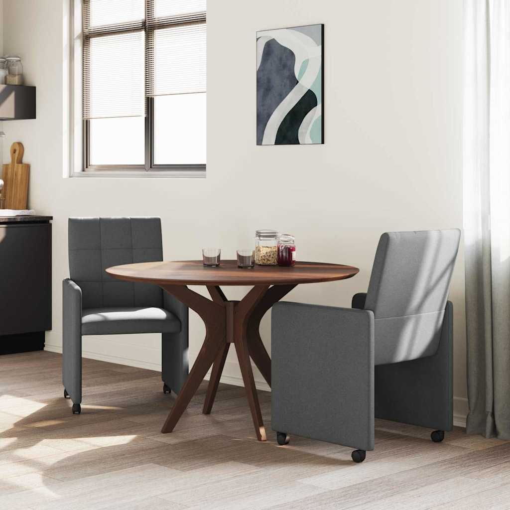 Esszimmerstühle mit Rollen 2 pcs Dunkelgrau 58 x 65 x 94 cm