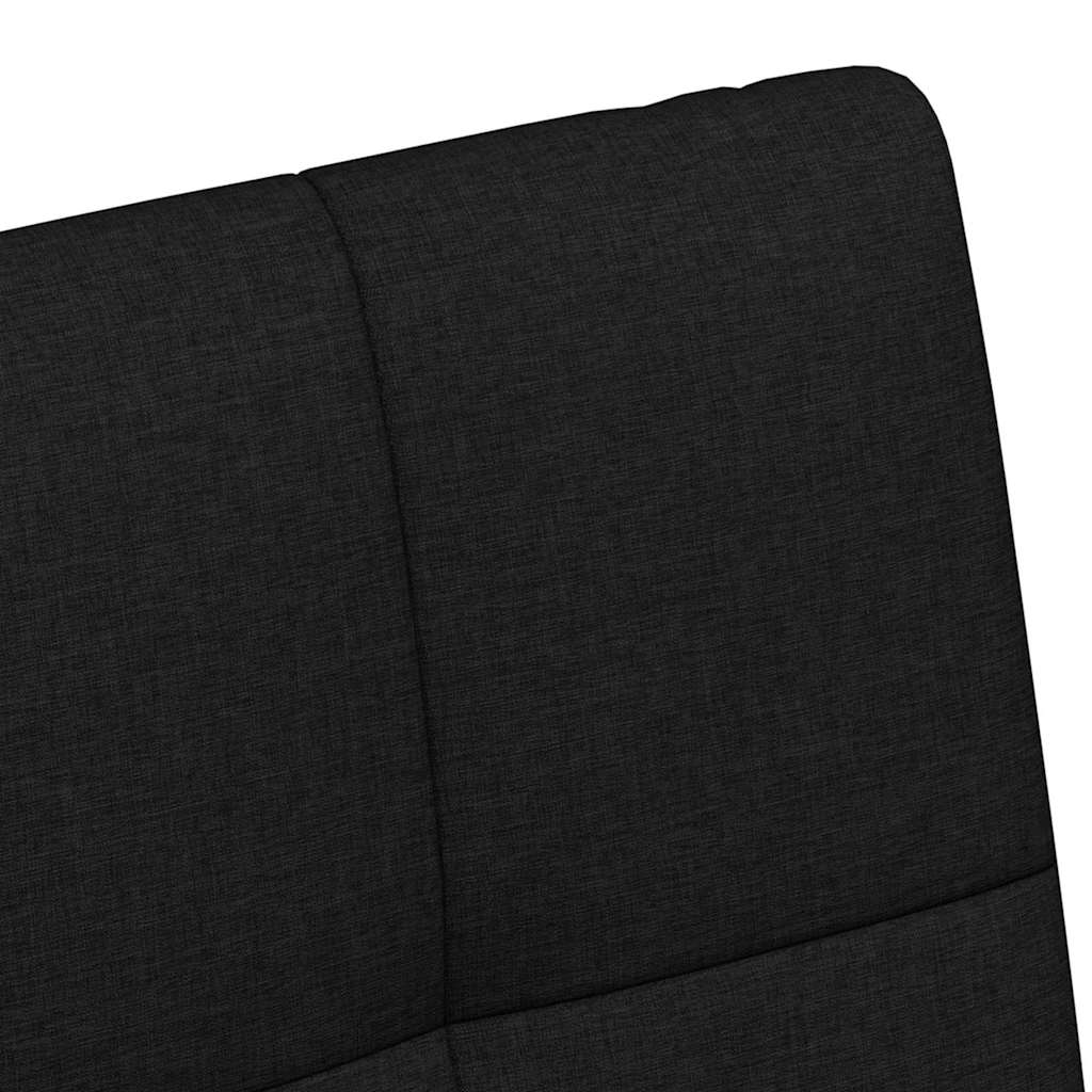 Esszimmerstühle mit Rollen 2 pcs Schwarz 58 x 65 x 94 cm Stoff