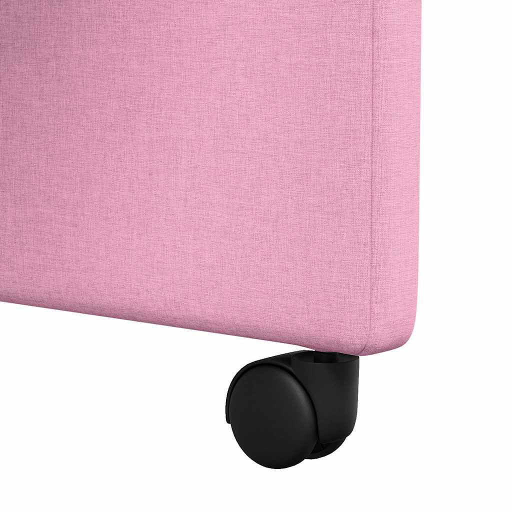 Esszimmerstühle mit Rollen 2 pcs Rosa 58 x 65 x 94 cm Stoff