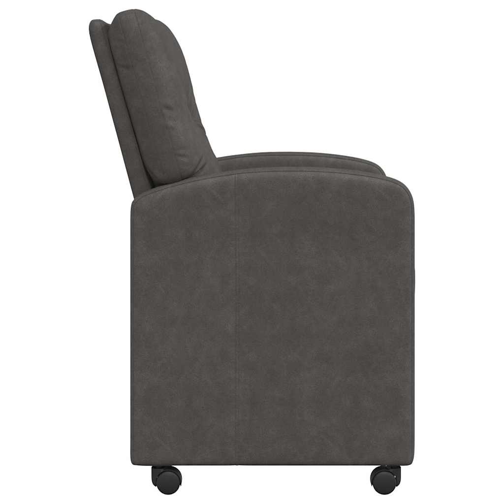 Esszimmerstühle mit Rollen 2 pcs Schwarz 57 x 67 x 95 cm