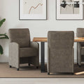 Esszimmerstühle mit Rollen 2 pcs Dunkelgrau 57 x 67 x 95 cm