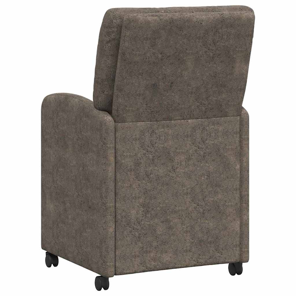 Esszimmerstühle mit Rollen 2 pcs Dunkelgrau 57 x 67 x 95 cm