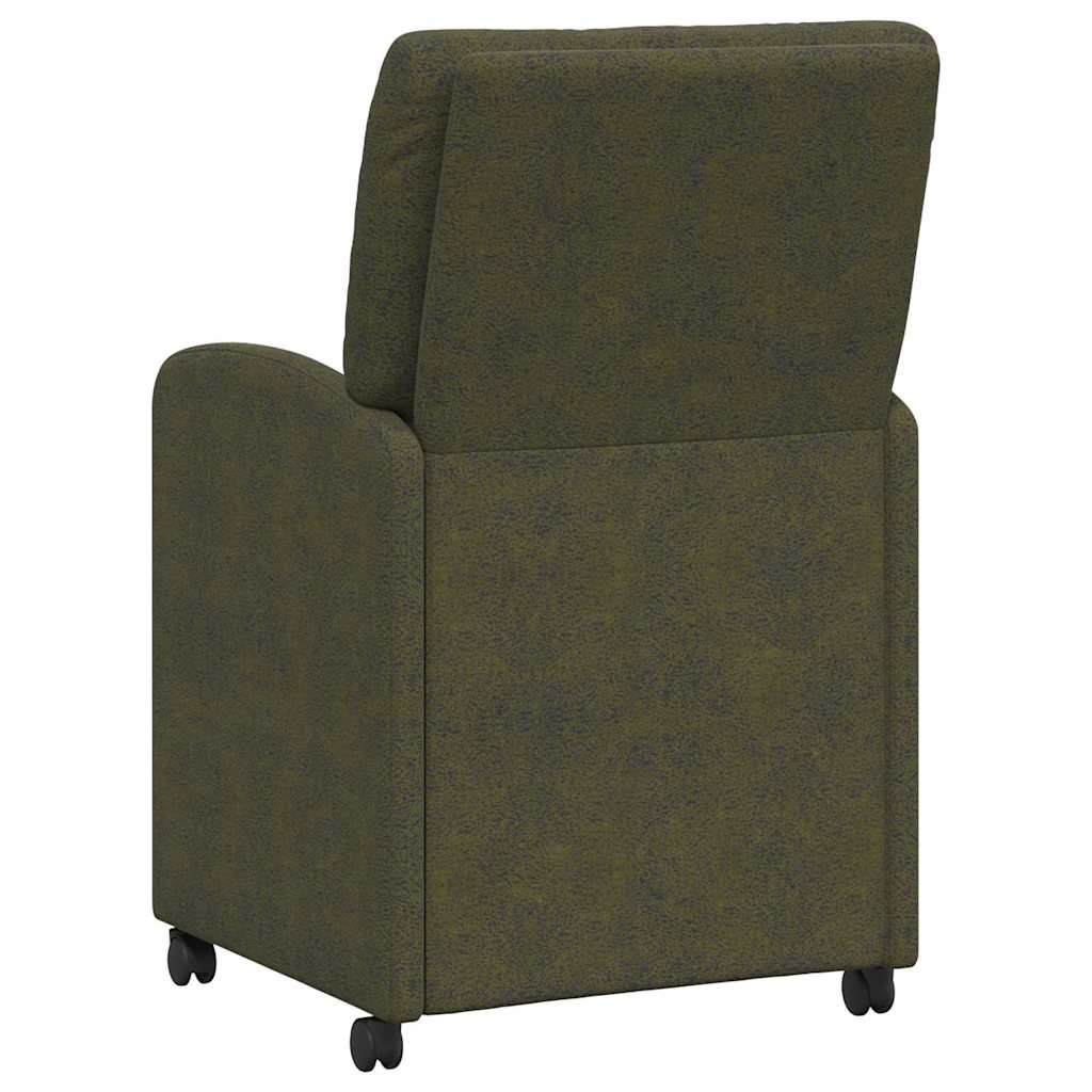 Esszimmerstühle mit Rollen 2 pcs Armeegrün 57 x 67 x 95 cm