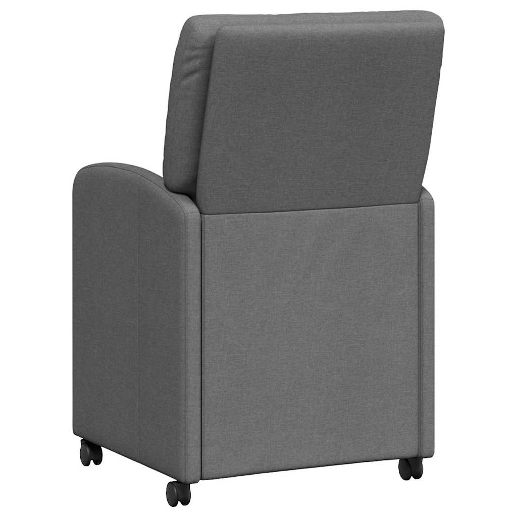 Esszimmerstühle mit Rollen 2 pcs Dunkelgrau 57 x 67 x 95 cm