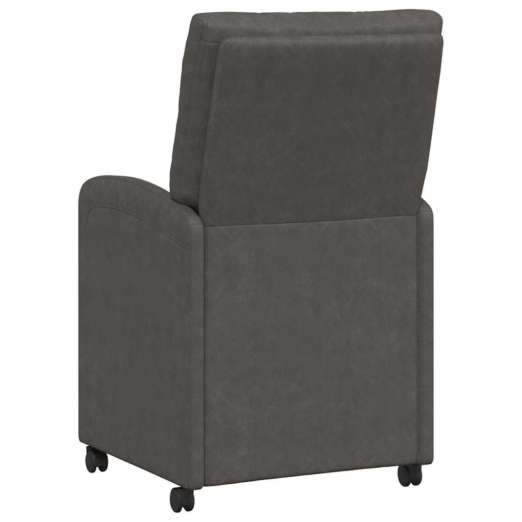 Esszimmerstühle mit Rollen 2 pcs Schwarz 58 x 67 x 97 cm