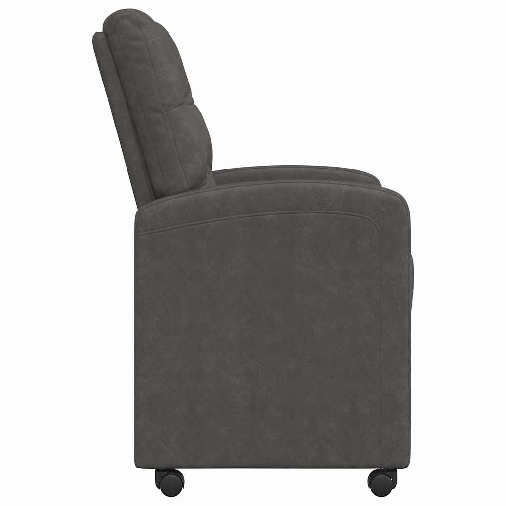 Esszimmerstühle mit Rollen 2 pcs Schwarz 58 x 67 x 97 cm