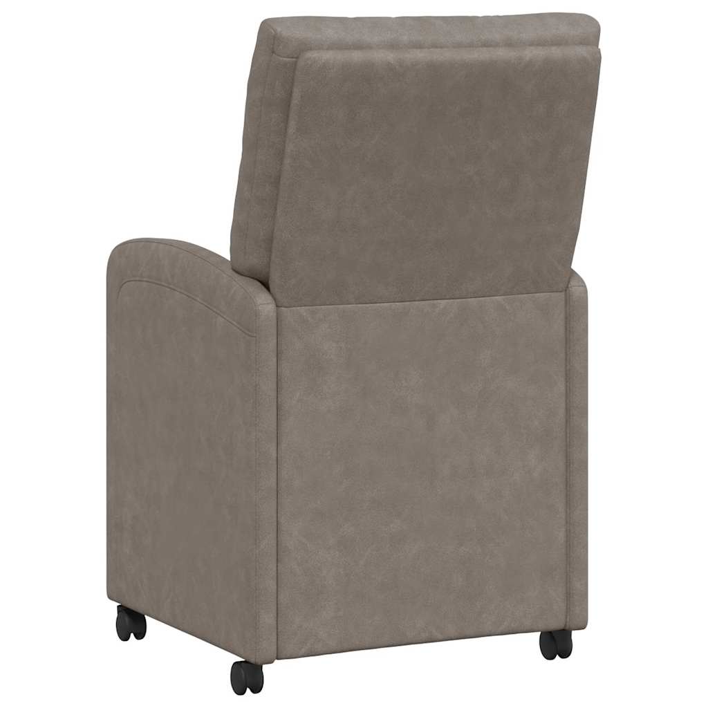 Esszimmerstühle mit Rollen 2 pcs Grau 58 x 67 x 97 cm