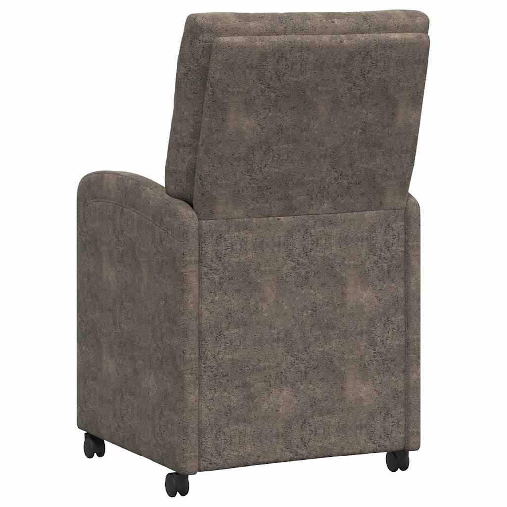 Esszimmerstühle mit Rollen 2 pcs Dunkelgrau 58 x 67 x 97 cm