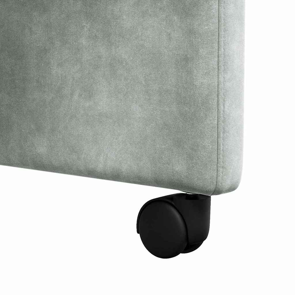 Esszimmerstühle mit Rollen 2 pcs Hellgrau 58 x 67 x 97 cm Samt