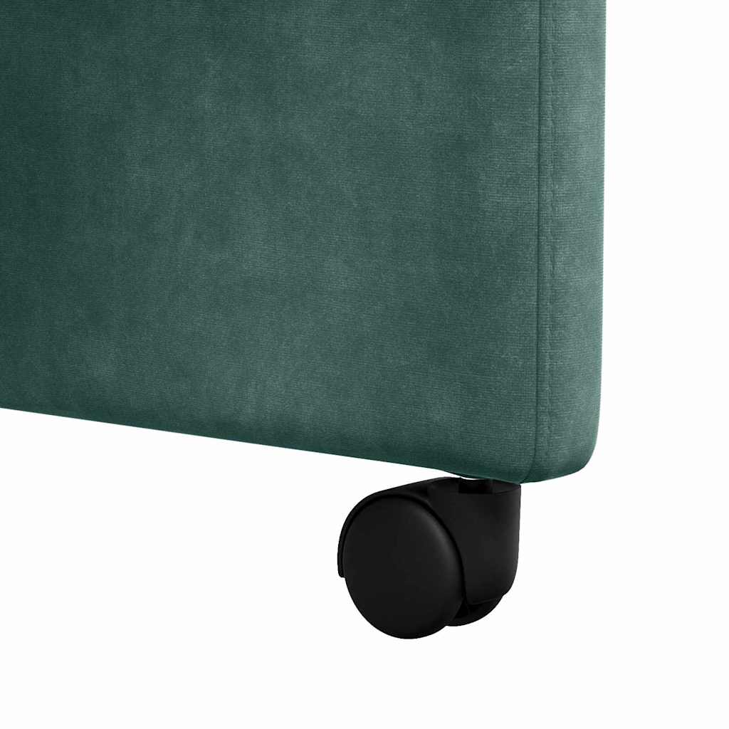 Esszimmerstühle mit Rollen 2 pcs Dunkelgrün 58 x 67 x 97 cm