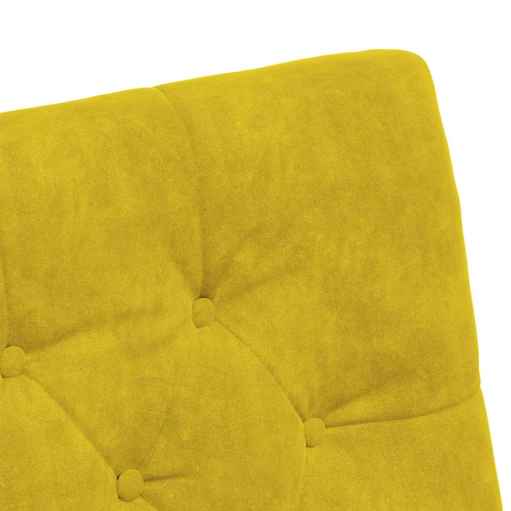 Esszimmerstühle mit Rollen 2 pcs Gelb 58 x 67 x 97 cm Samt