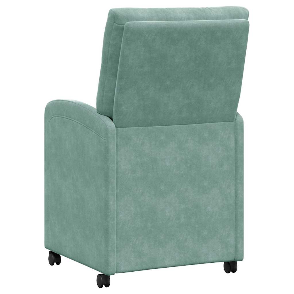 Esszimmerstühle mit Rollen 2 pcs Meergrün 58 x 67 x 97 cm Samt