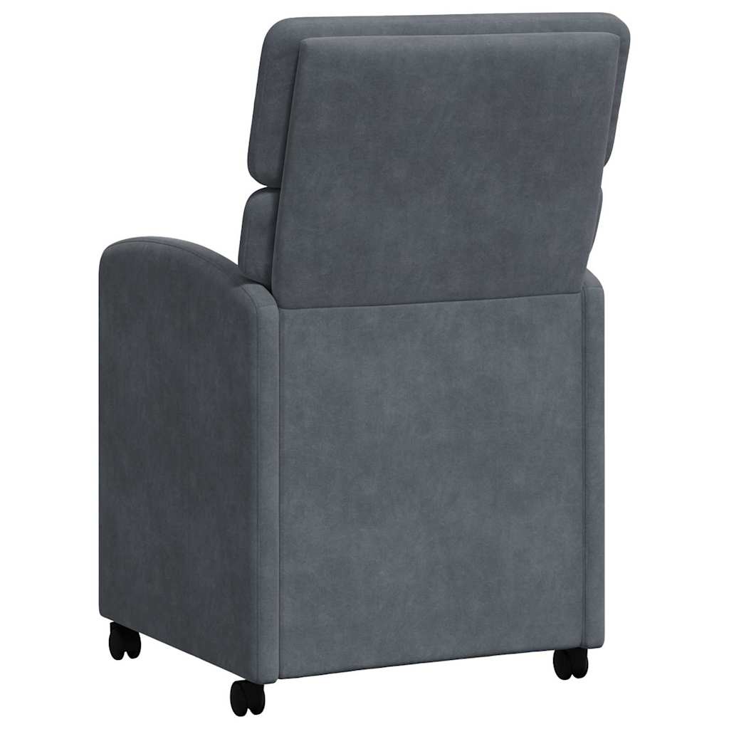 Esszimmerstühle mit Rollen 2 pcs Dunkelgrau 58 x 65 x 98 cm