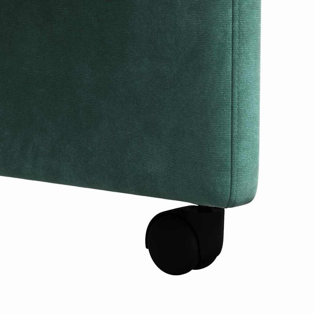 Esszimmerstühle mit Rollen 2 pcs Dunkelgrün 58 x 65 x 98 cm