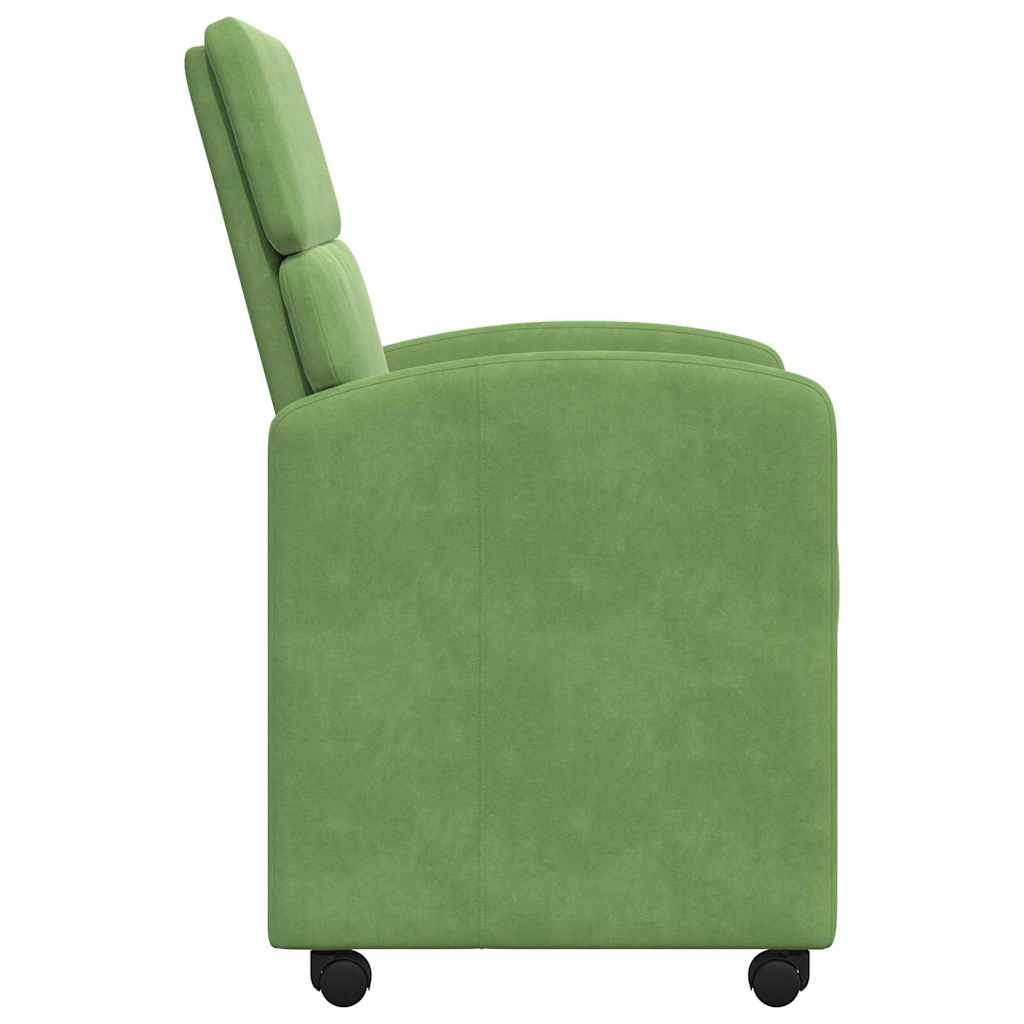 Esszimmerstühle mit Rollen 2 pcs Hellgrün 58 x 65 x 98 cm Samt