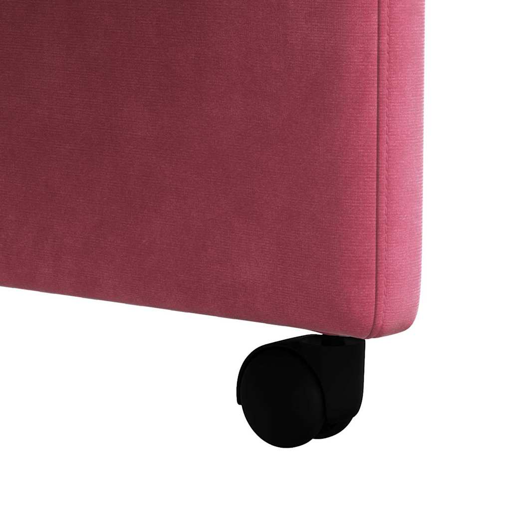 Esszimmerstühle mit Rollen 2 pcs Weinrot 58 x 65 x 98 cm Samt