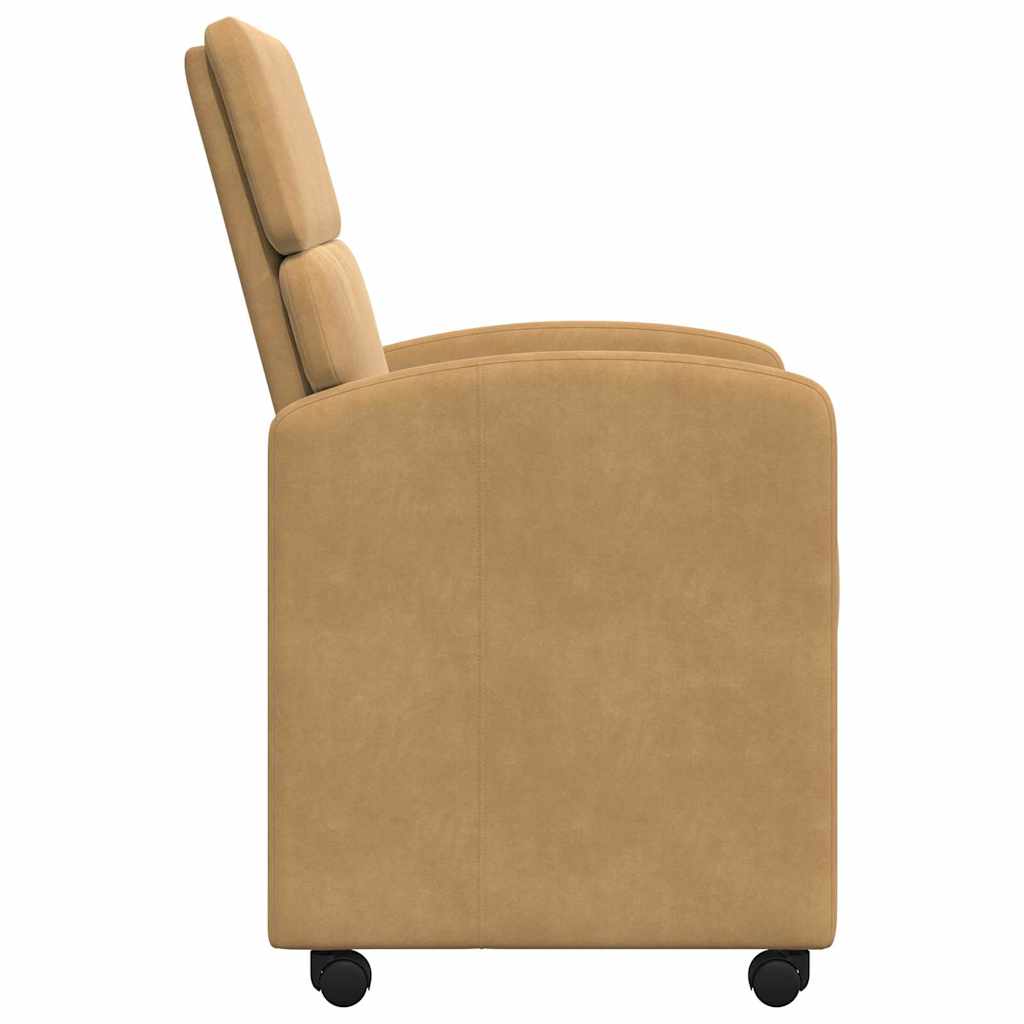Esszimmerstühle mit Rollen 2 pcs Braun 58 x 65 x 98 cm Samt