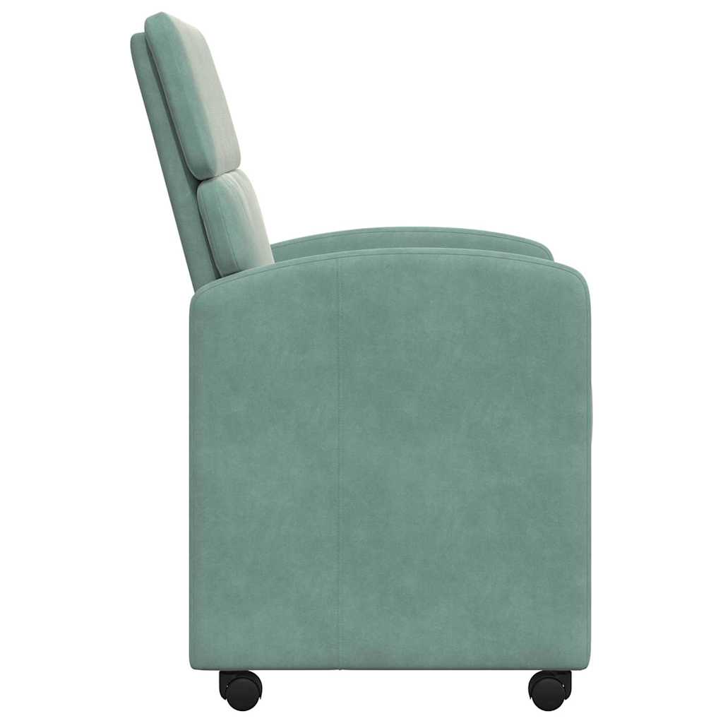 Esszimmerstühle mit Rollen 2 pcs Meergrün 58 x 65 x 98 cm Samt