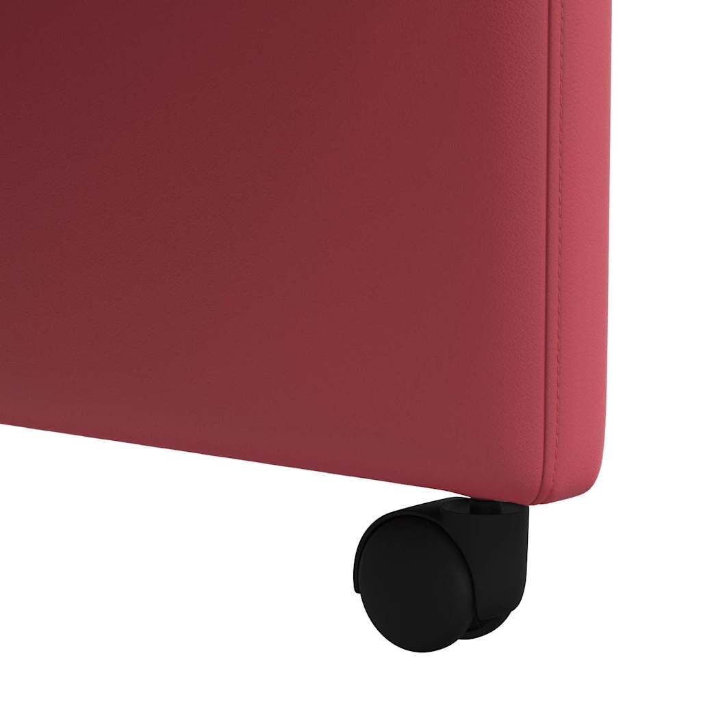 Esszimmerstühle mit Rollen 2 pcs Weinrot 58 x 65 x 98 cm