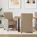 Esszimmerstühle mit Rollen 2 pcs Cappuccino 58 x 65 x 98 cm