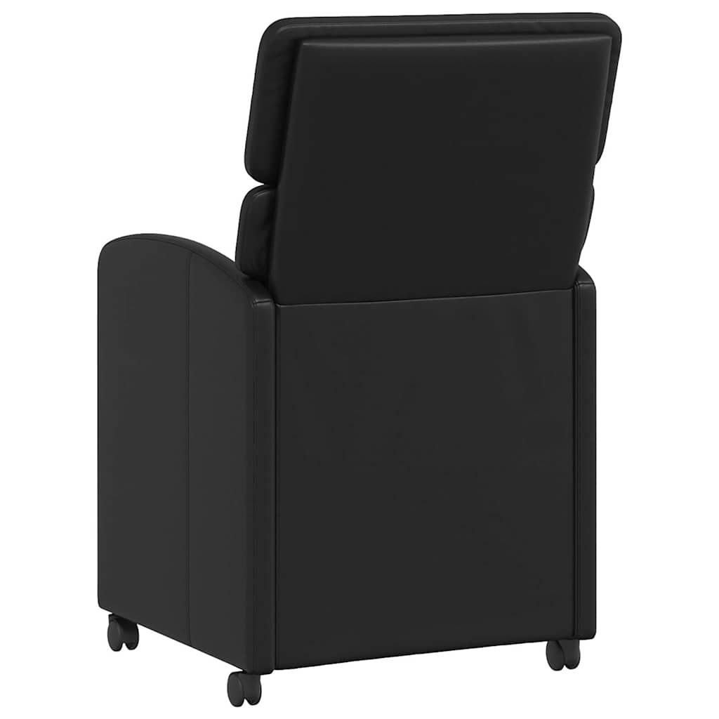 Esszimmerstühle mit Rollen 2 pcs Schwarz 58 x 65 x 98 cm