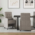 Esszimmerstühle mit Rollen 2 pcs Grau 58 x 67 x 97 cm