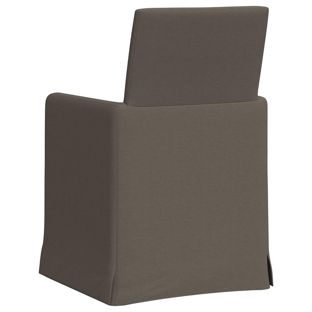 Esszimmerstühle 2 pcs Hellgrau 57 x 67 x 95 cm Leinen
