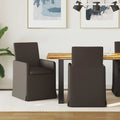 Esszimmerstühle 2 pcs Dunkelgrau 57 x 67 x 95 cm Leinen