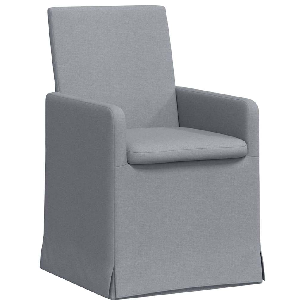 Esszimmerstühle 2 pcs Hellgrau 57 x 67 x 95 cm Stoff