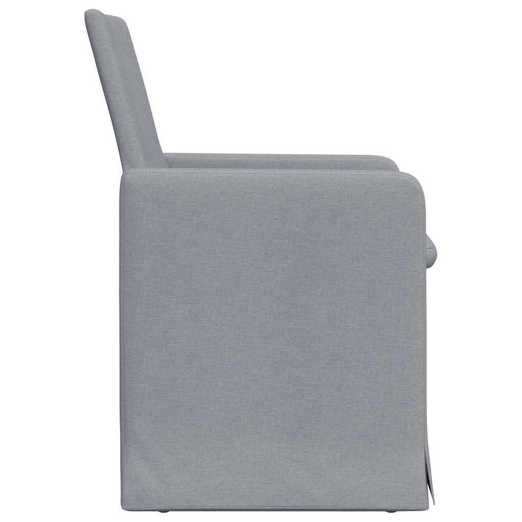 Esszimmerstühle 2 pcs Hellgrau 57 x 67 x 95 cm Stoff