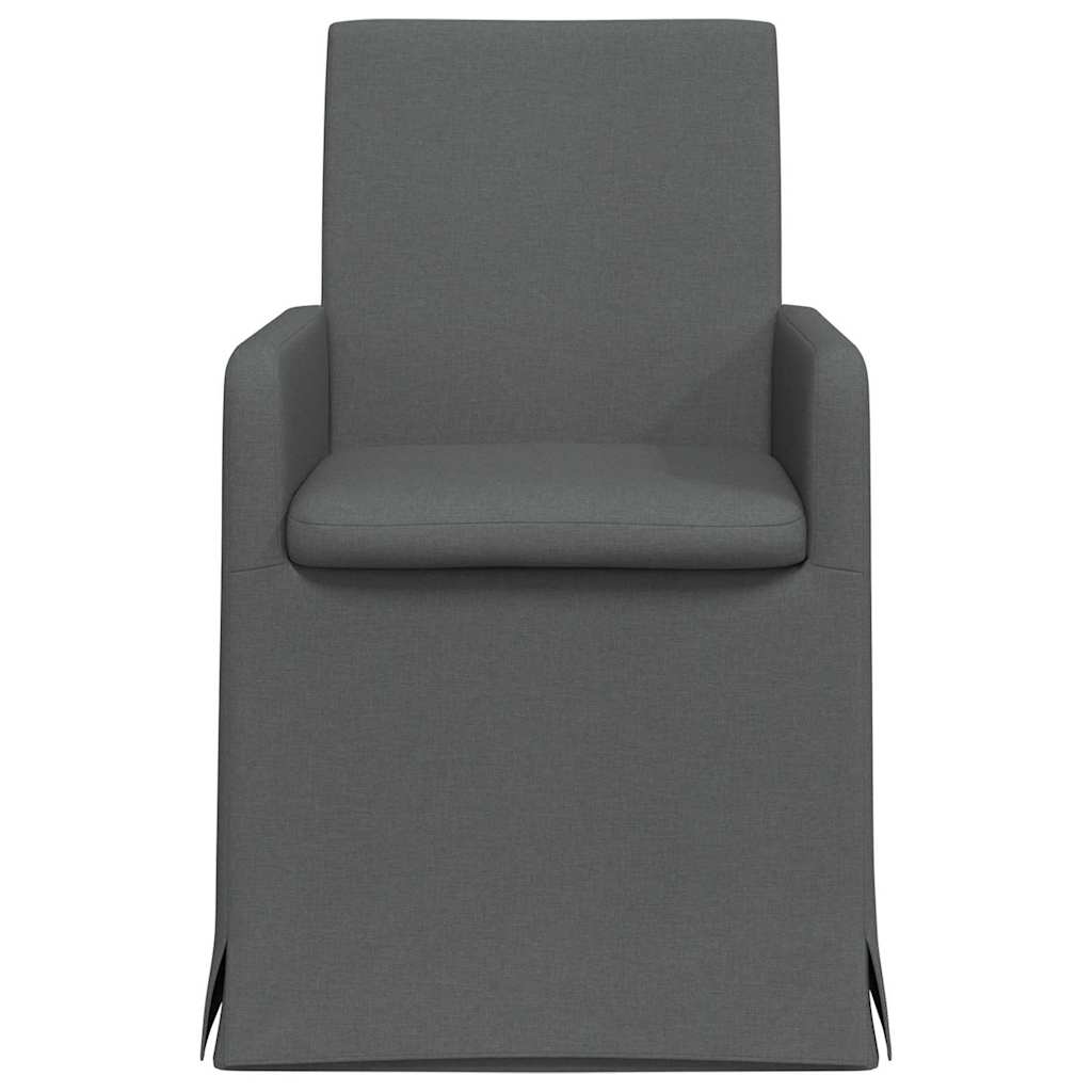 Esszimmerstühle 2 pcs Dunkelgrau 57 x 67 x 95 cm Stoff