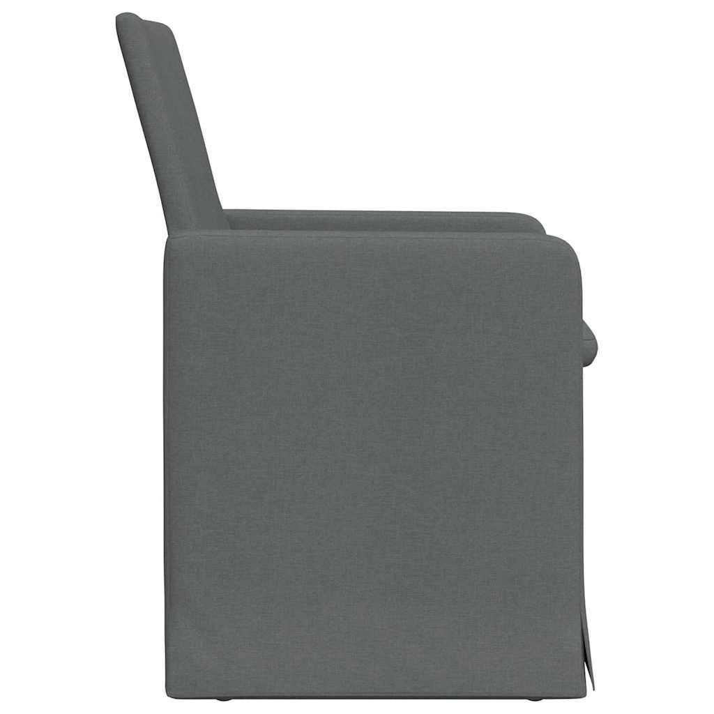 Esszimmerstühle 2 pcs Dunkelgrau 57 x 67 x 95 cm Stoff