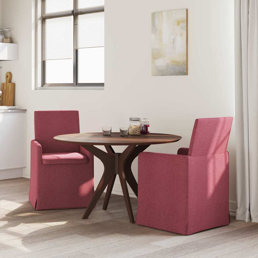 Esszimmerstühle 2 pcs Weinrot 57 x 67 x 95 cm Stoff