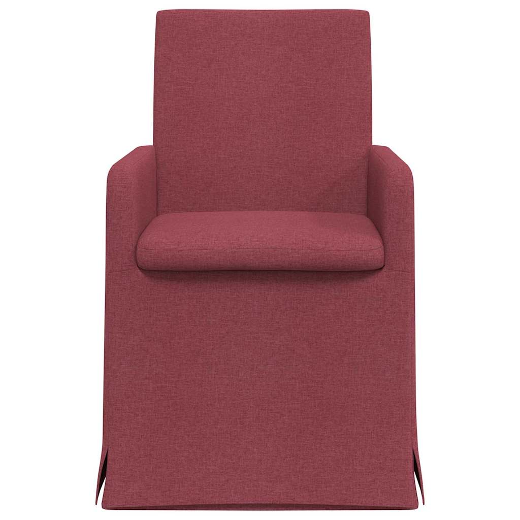 Esszimmerstühle 2 pcs Weinrot 57 x 67 x 95 cm Stoff